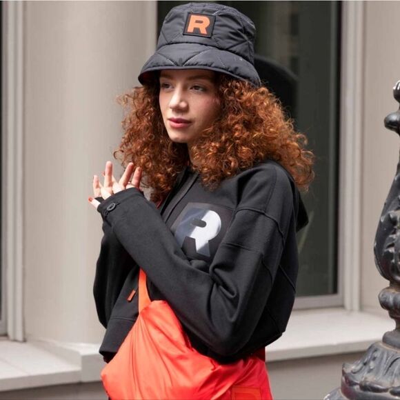 POKEMON Team Rocket HQ Collection black crop boxy hoodie fleece‎ sweatshirt S - Picture 12 of 12